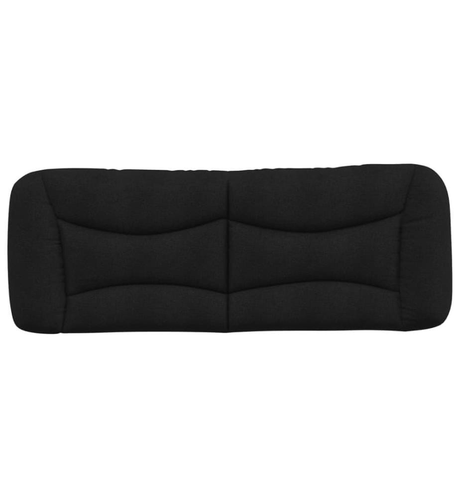 Coussin de tête de lit Hvar noir 140 cm tissu