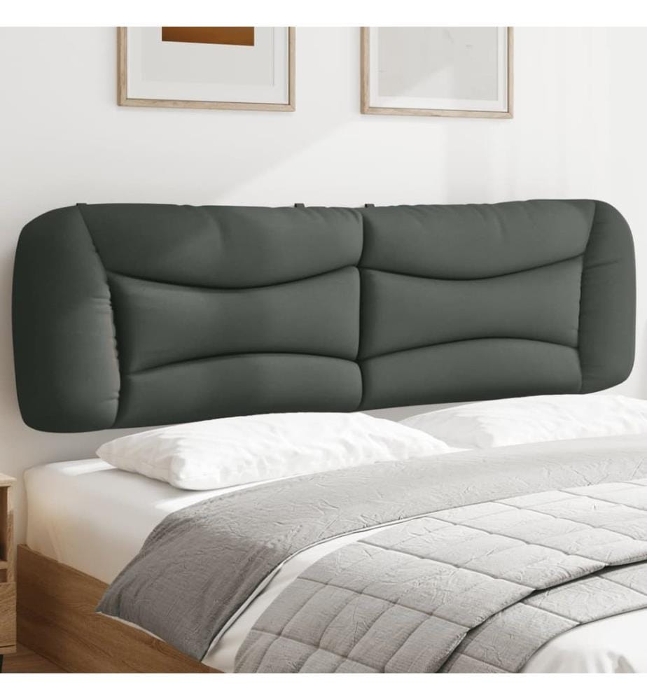 Coussin de tête de lit Hvar gris foncé 180 cm tissu
