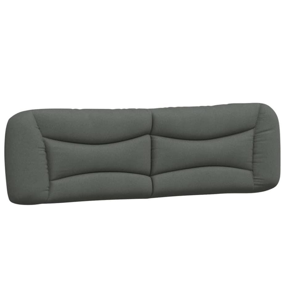 Coussin de tête de lit Hvar gris foncé 180 cm tissu