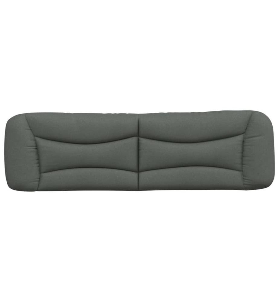 Coussin de tête de lit Hvar gris foncé 180 cm tissu