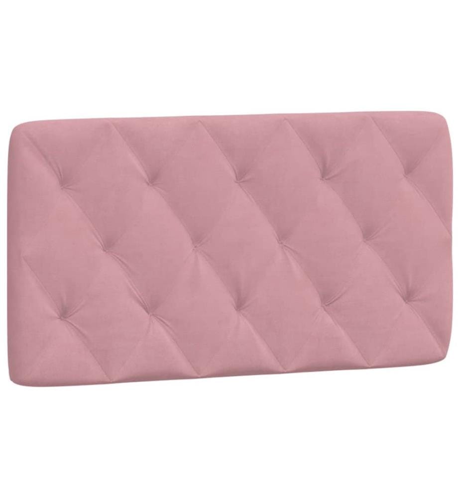 Coussin de tête de lit rose 100 cm velours