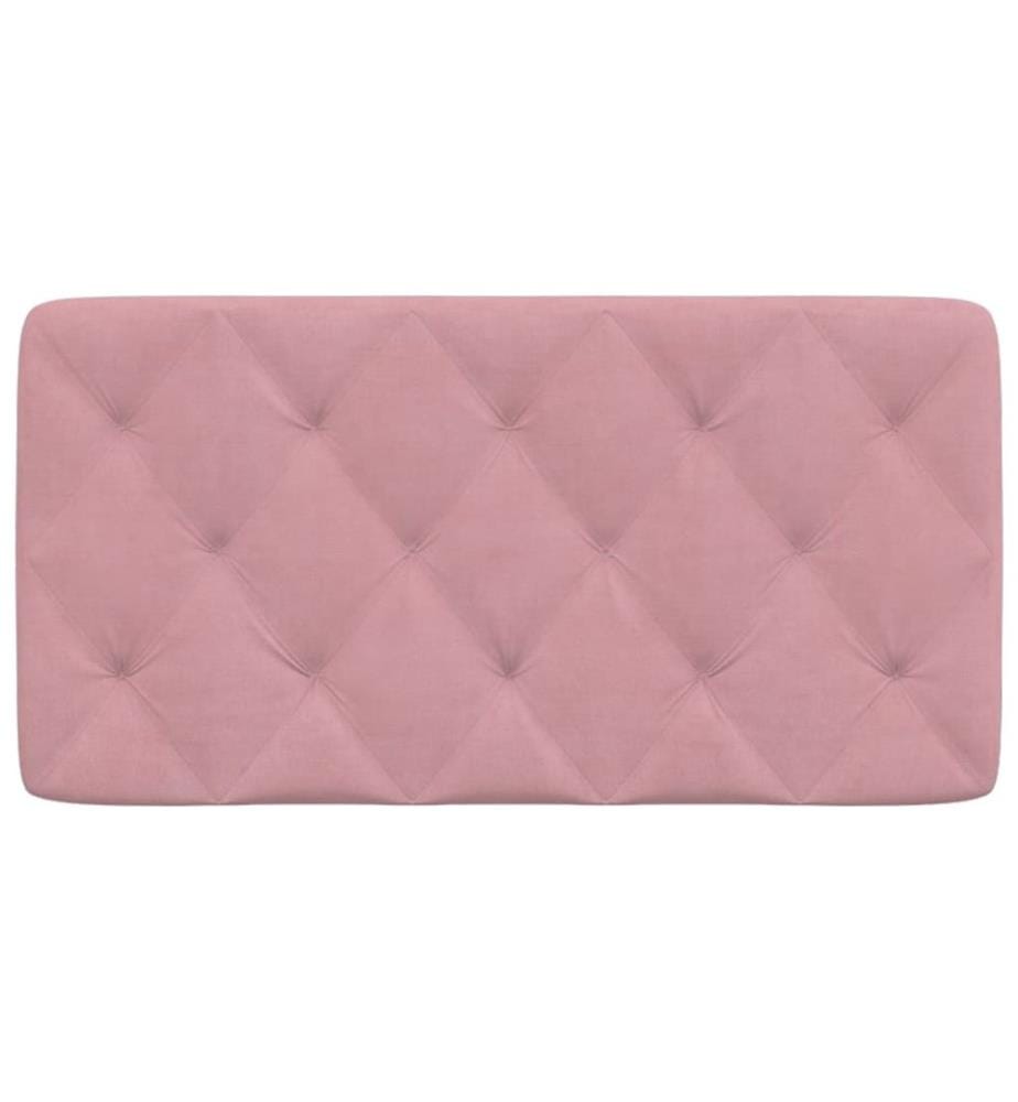 Coussin de tête de lit rose 100 cm velours