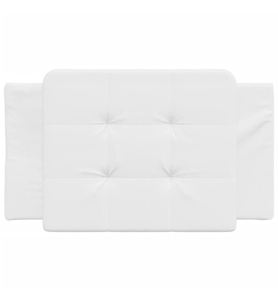 Coussin de tête de lit Zadar blanc 80 cm similicuir