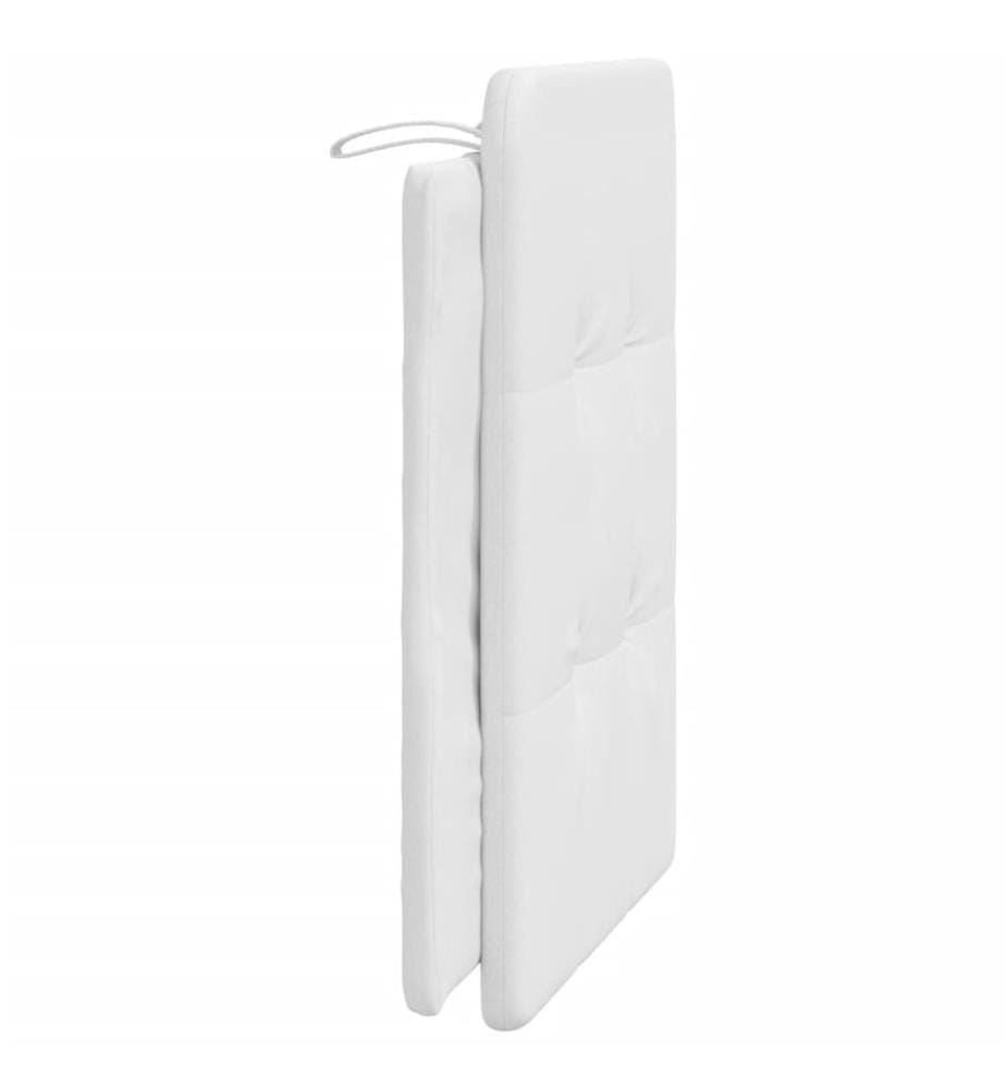 Coussin de tête de lit Zadar blanc 80 cm similicuir