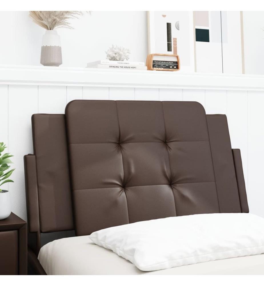 Coussin de tête de lit Zadar marron 80 cm similicuir