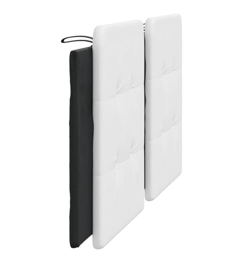 Kopfteil-Kissen "Zadar" Weiss und Schwarz 180 cm Kunstleder