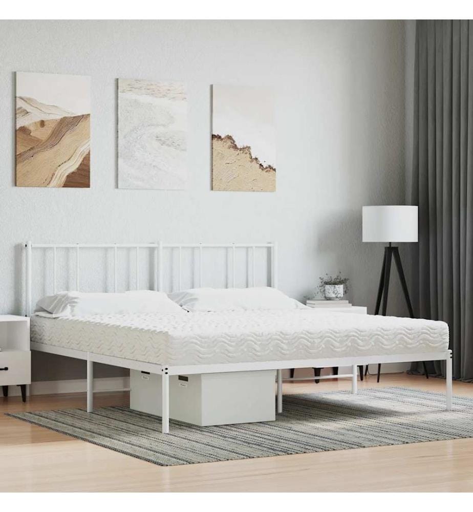 Matelas en mousse blanc 160x210 cm dureté H2 H3