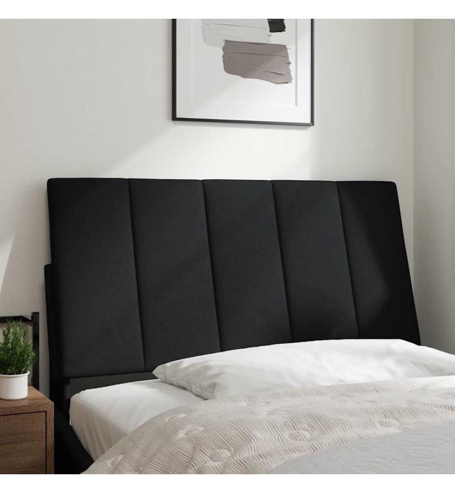 Coussin de tête de lit Hanko noir 100 cm tissu