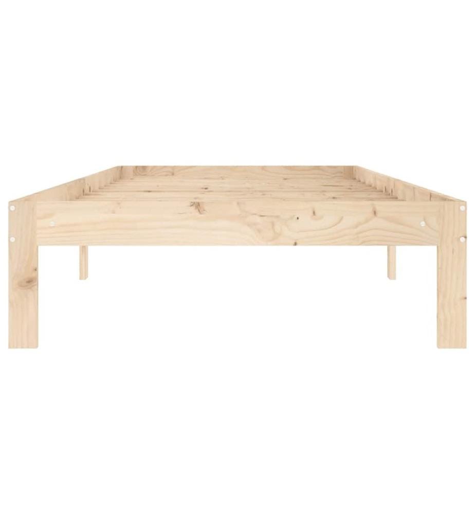 Cadre de lit sans matelas bois de pin massif 90x200 cm