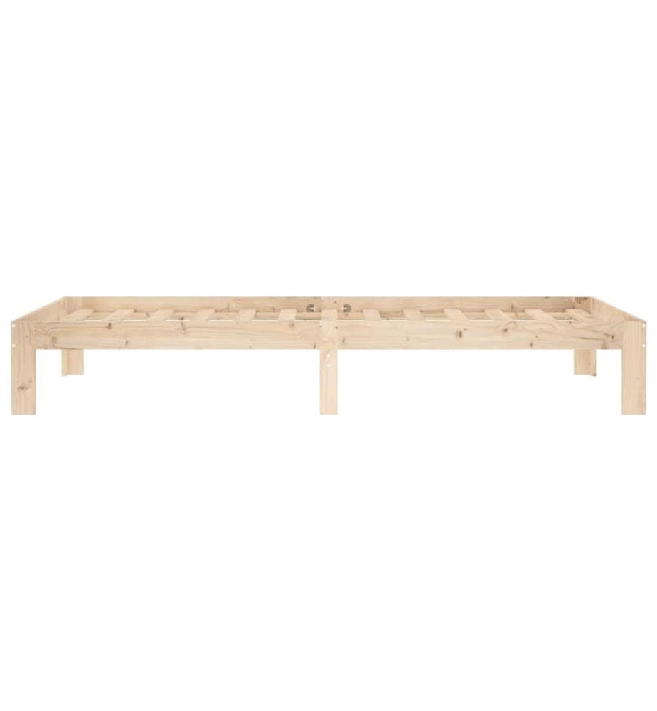 Cadre de lit sans matelas bois de pin massif 90x200 cm