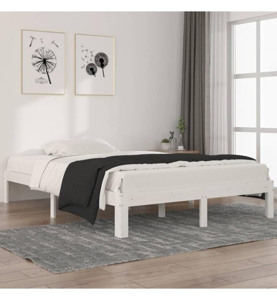 Massivholzbett Weiss Kiefer 140x200 cm