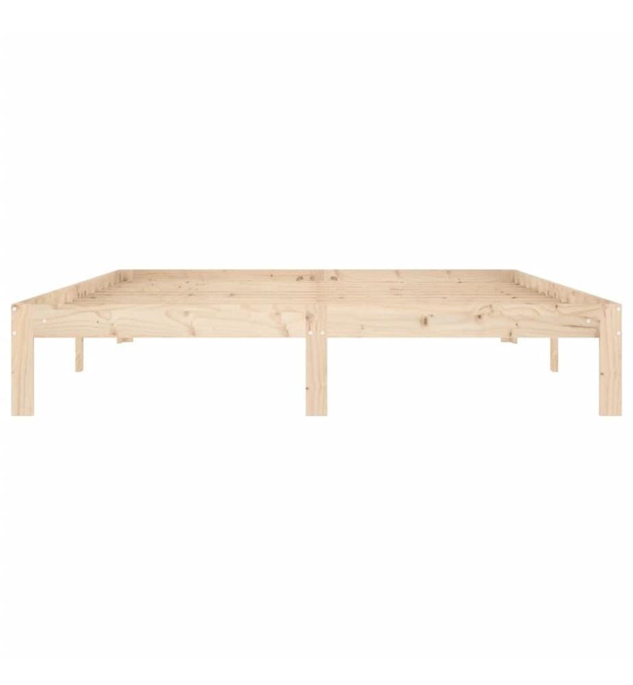 Cadre de lit sans matelas bois massif de pin 160x200 cm