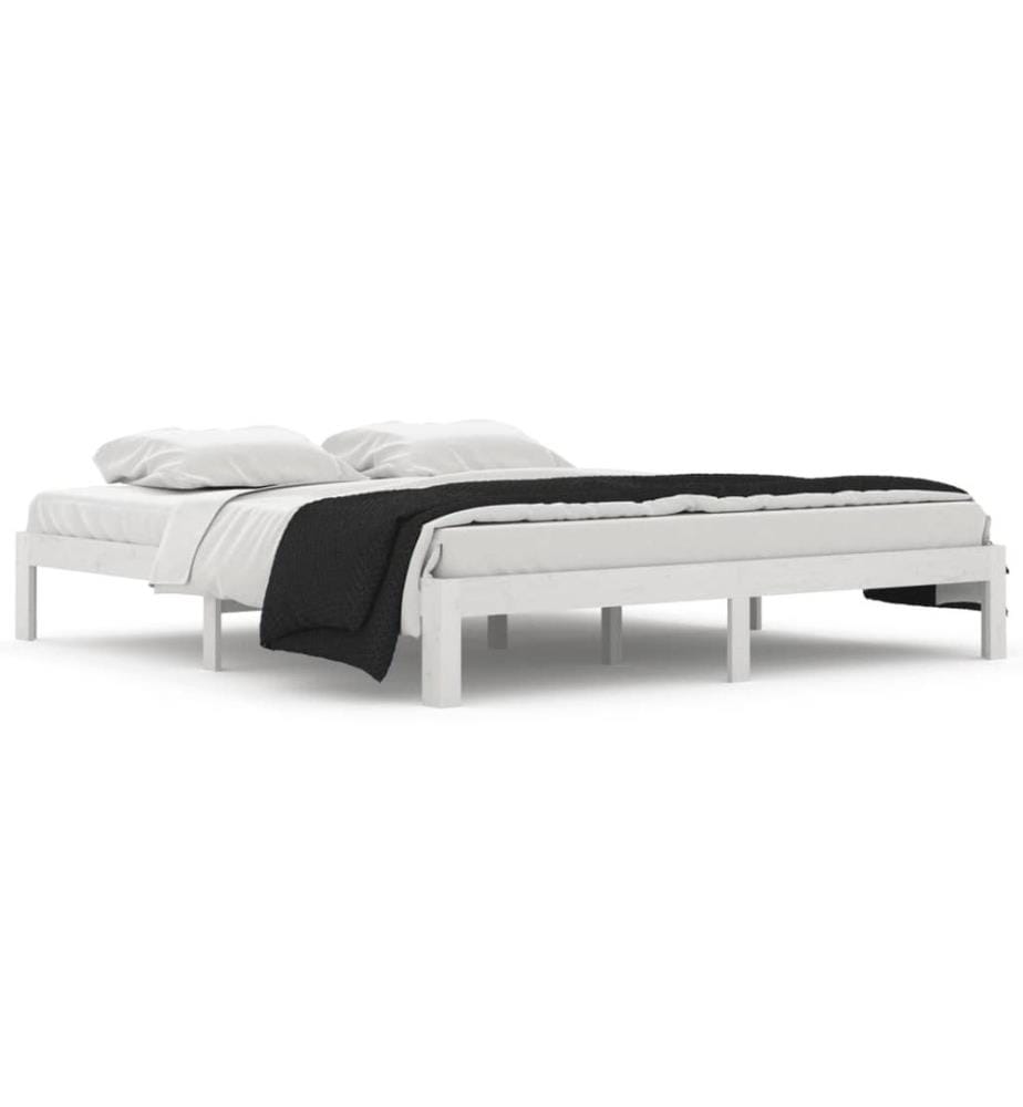 Cadre de lit sans matelas blanc 180x200 cm