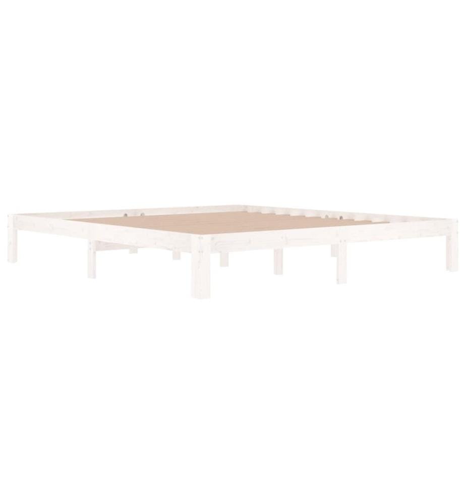 Cadre de lit sans matelas blanc 180x200 cm