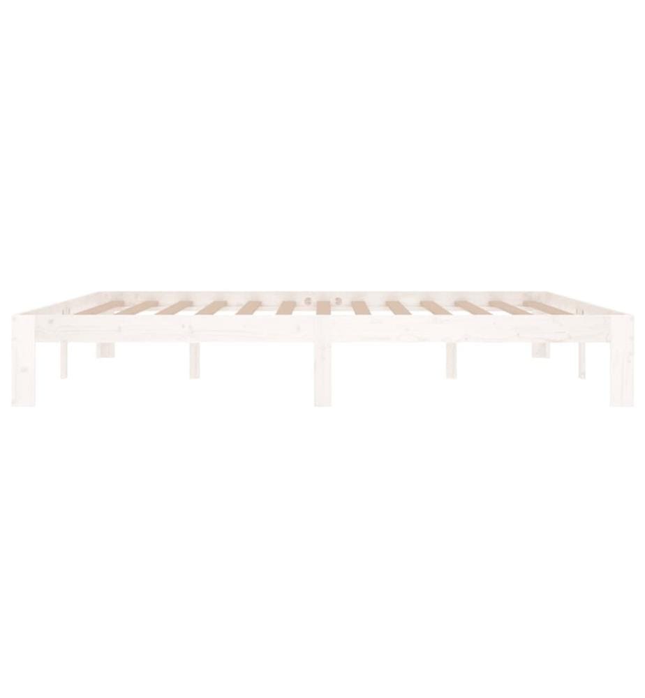 Cadre de lit sans matelas blanc 180x200 cm