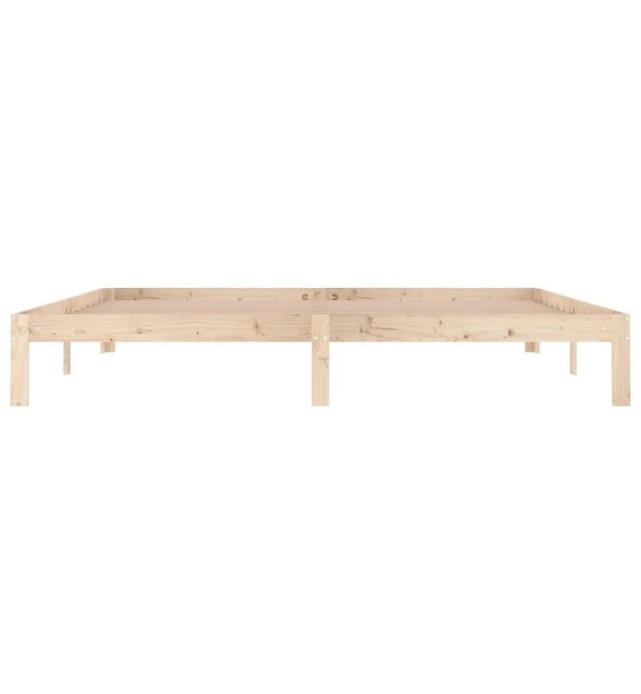 Cadre de lit sans matelas bois massif de pin 200x200 cm