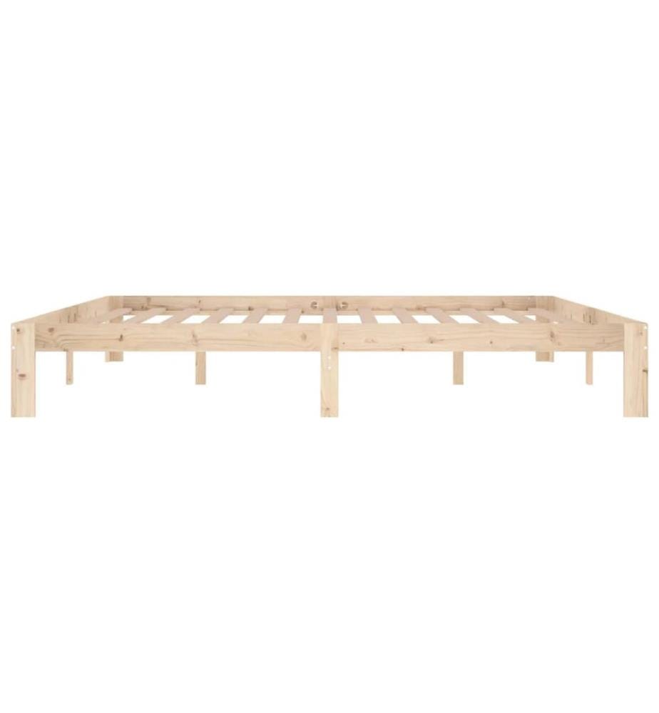 Cadre de lit sans matelas bois massif de pin 200x200 cm