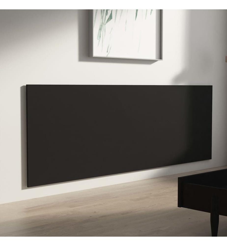 Tête de lit murale Noir 240x1,5x80 cm Bois d'ingénierie