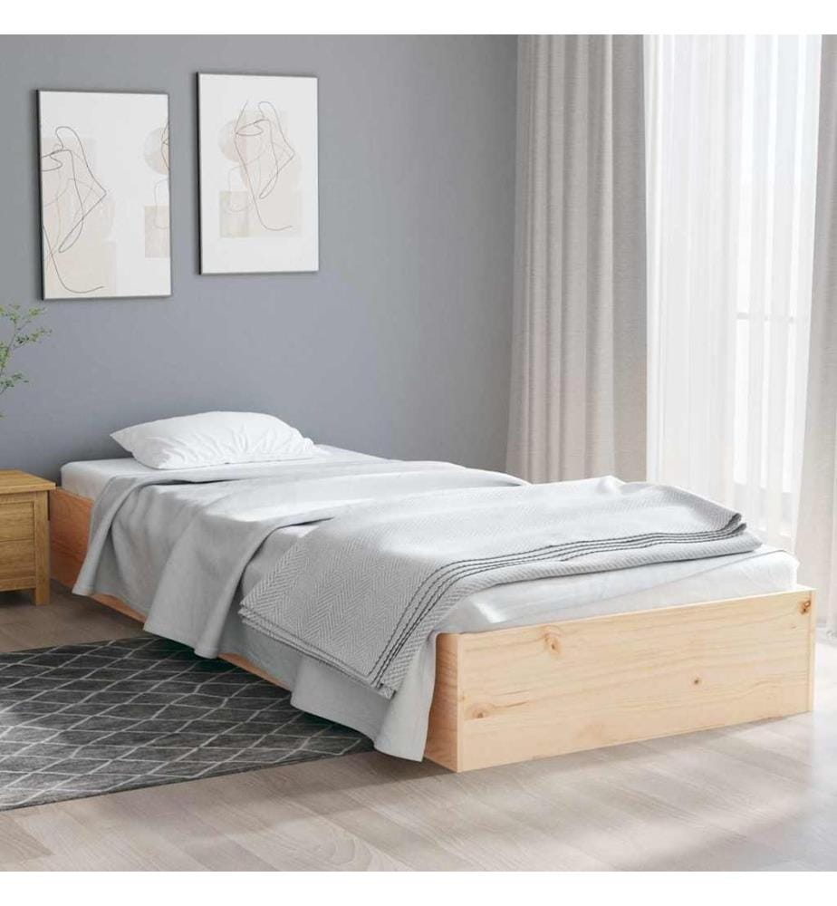 Massivholzbett ohne Matratze 75x190 cm