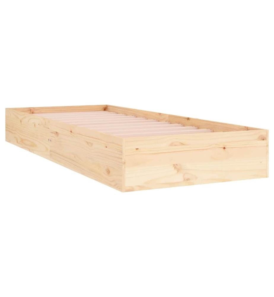 Massivholzbett ohne Matratze 75x190 cm