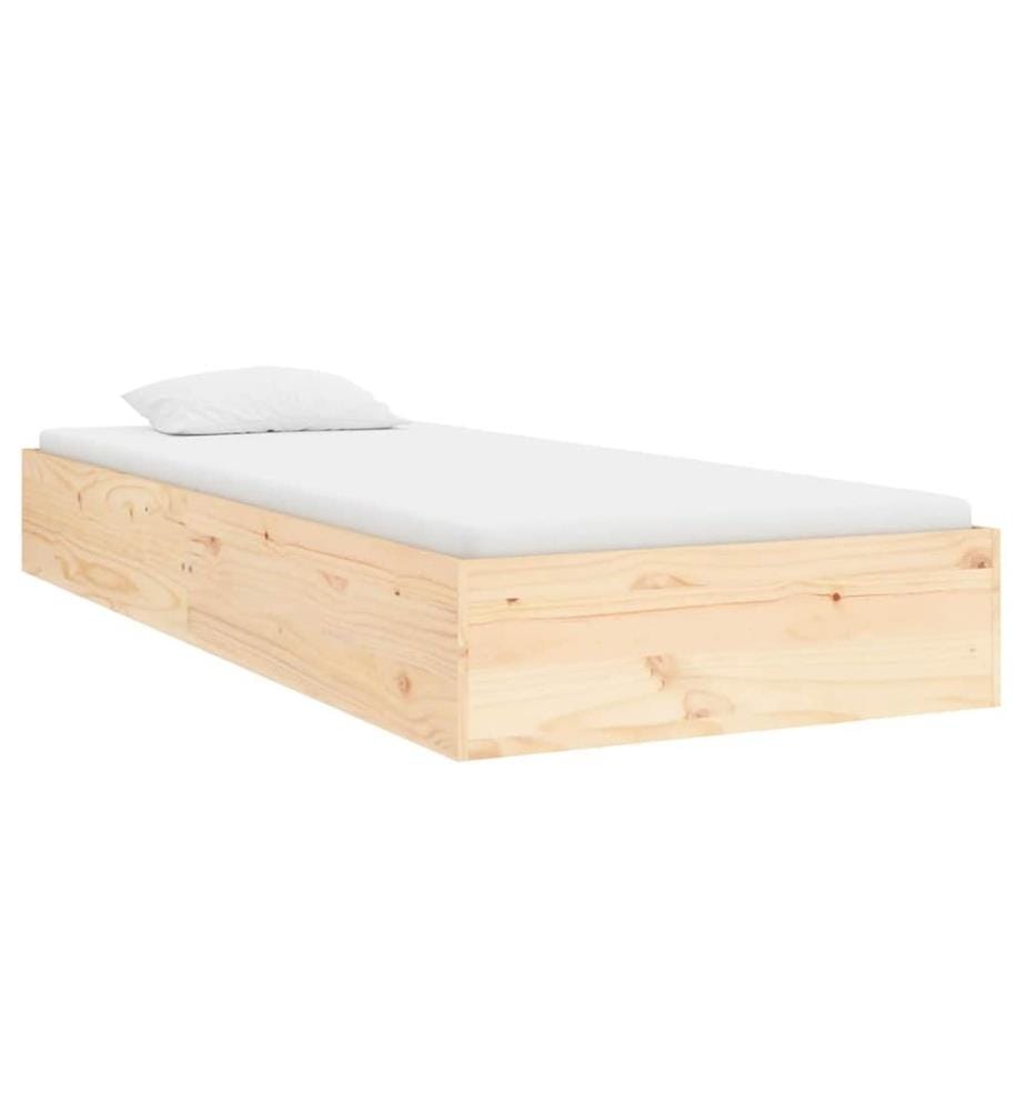 Massivholzbett ohne Matratze 75x190 cm