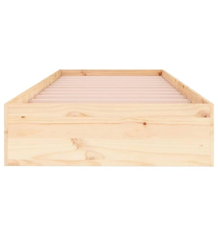 Massivholzbett ohne Matratze 75x190 cm