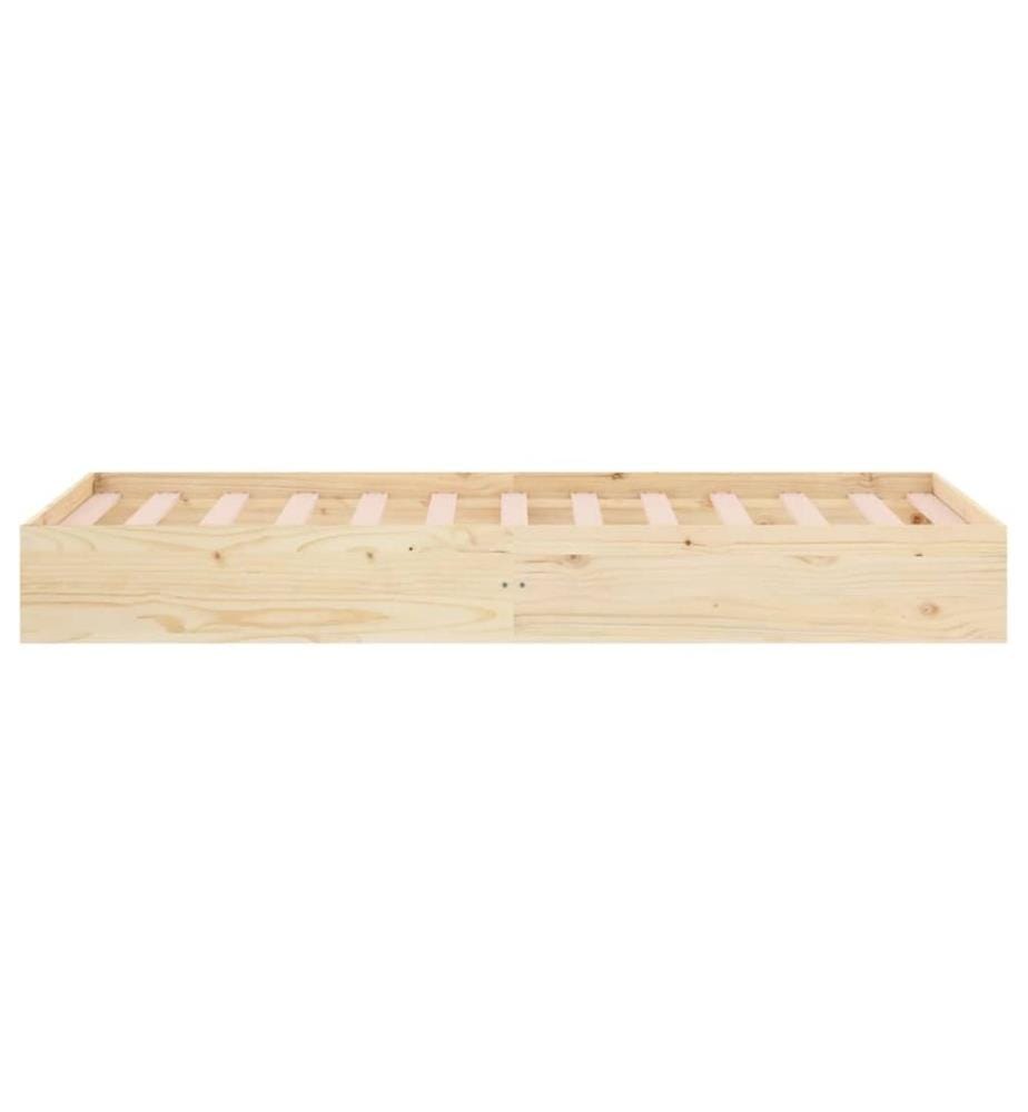 Massivholzbett ohne Matratze 75x190 cm