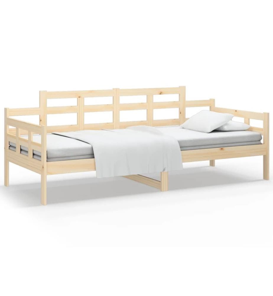 Lit de jour sans matelas bois de pin massif 90x190 cm