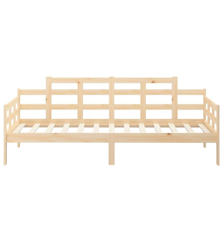Lit de jour sans matelas bois de pin massif 90x190 cm