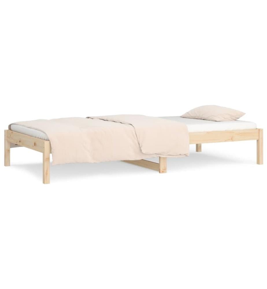 Lit de jour sans matelas 90x190 cm bois de pin massif