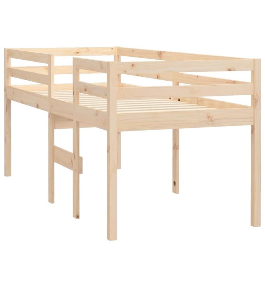 Hochbett 75x190 cm Massivholz Kiefer