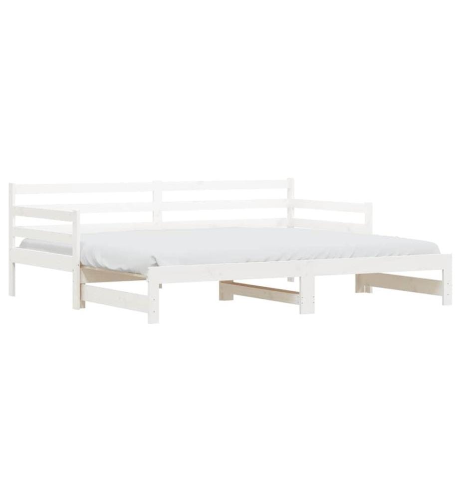 Lit de jour et lit gigogne sans matelas 90x200 cm bois massif