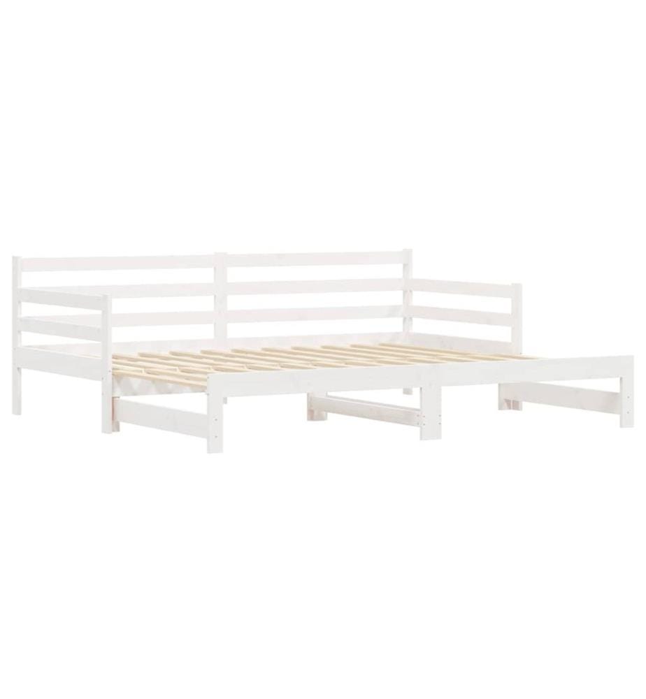 Lit de jour et lit gigogne sans matelas 90x200 cm bois massif