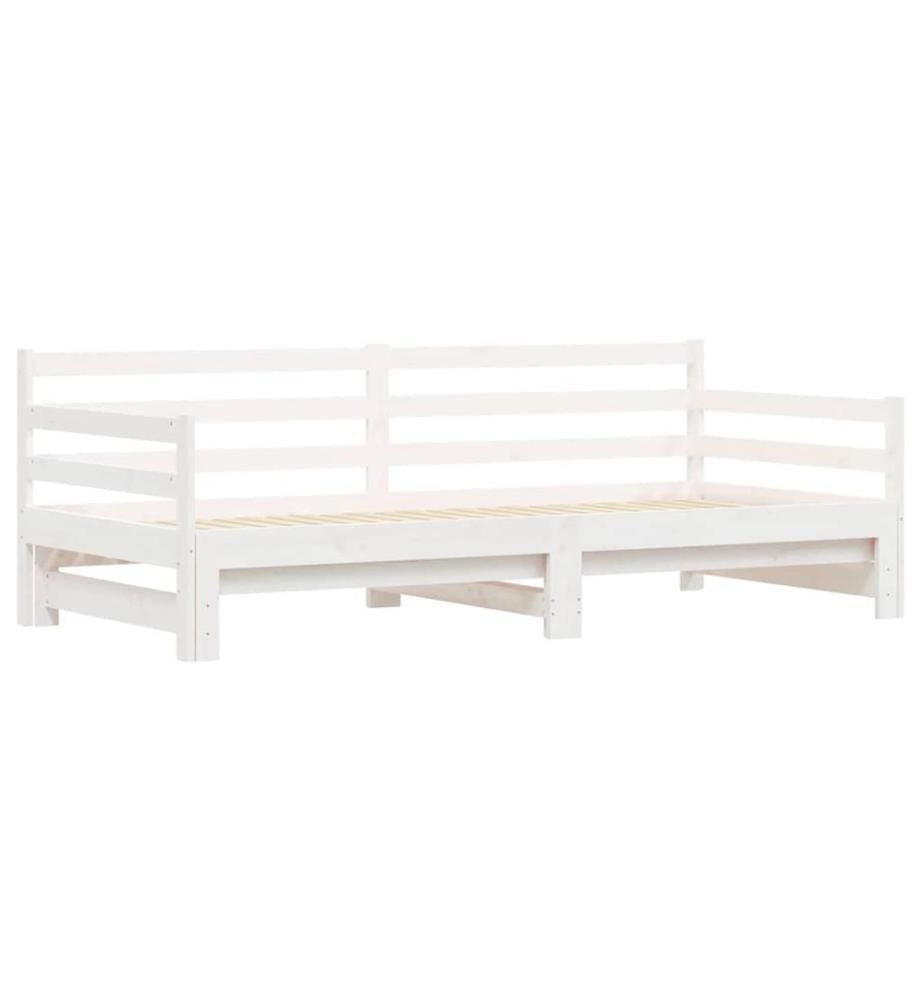 Lit de jour et lit gigogne sans matelas 90x200 cm bois massif
