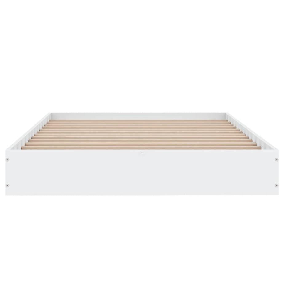 Cadre de lit sans matelas blanc 90x190 cm bois d'ingénierie