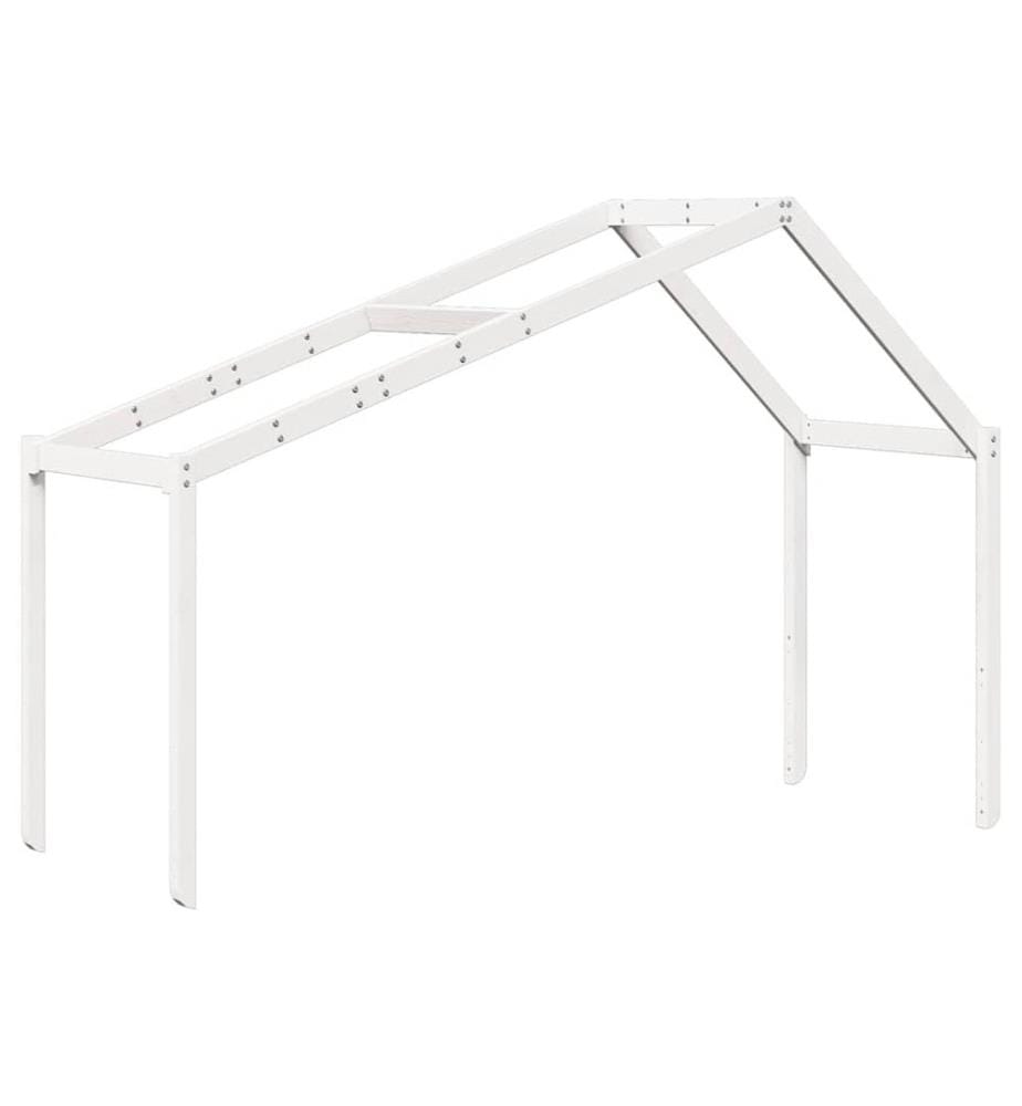 Dach für Kinderbett Weiss 213x95,5x144,5 cm Massivholz Kiefer