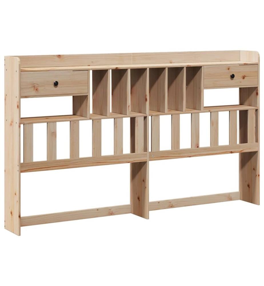 Tête de lit avec rangement 180 cm bois massif de pin
