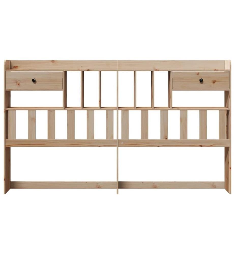 Tête de lit avec rangement 180 cm bois massif de pin