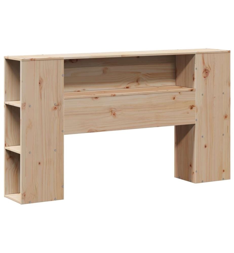 Tête de lit avec rangement 135 cm bois massif de pin