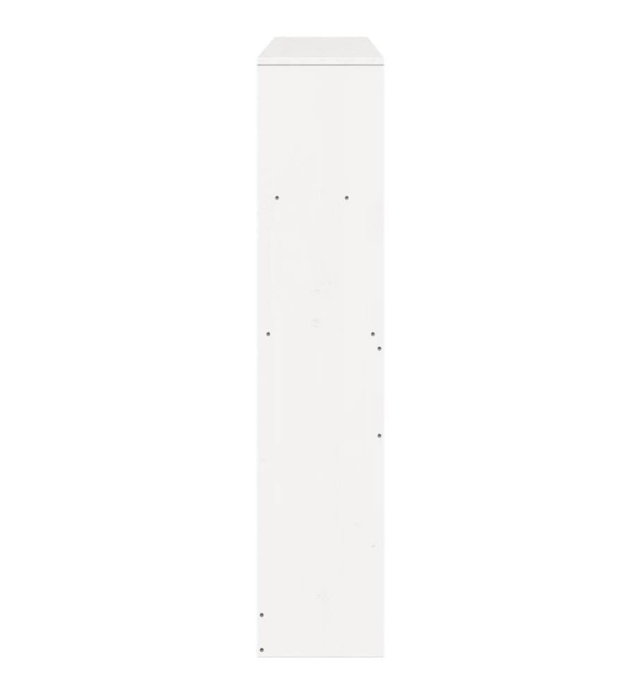Tête de lit avec rangement blanc 140 cm bois massif de pin