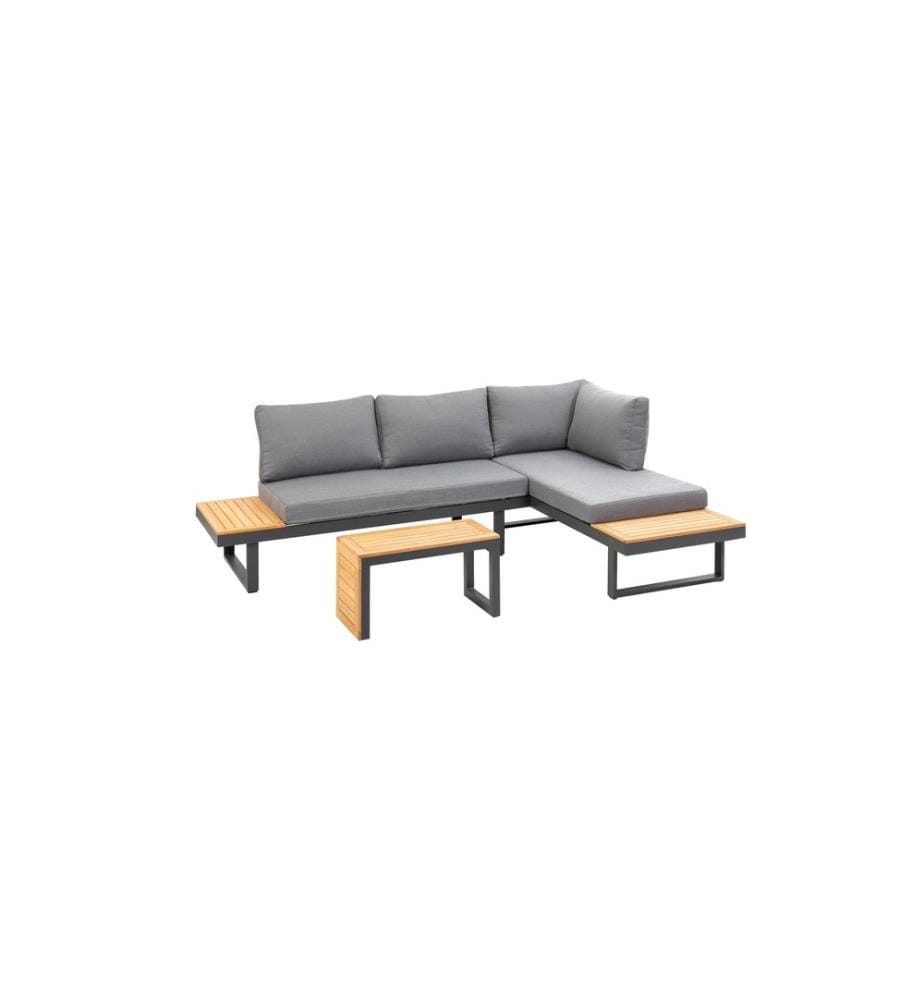 COCON - Mobilier lounge Ascona, Anthracite, 4 places