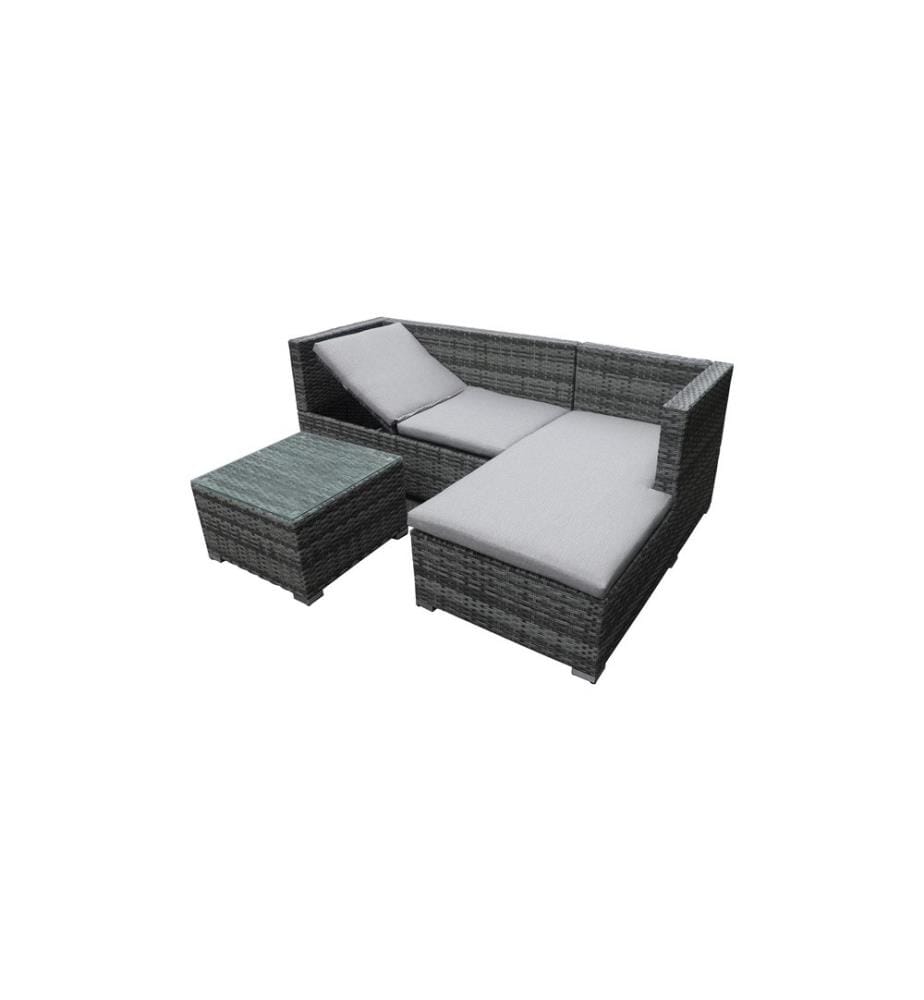 COCON - Loungeset Brissago, Grau, 4 Sitzplätze