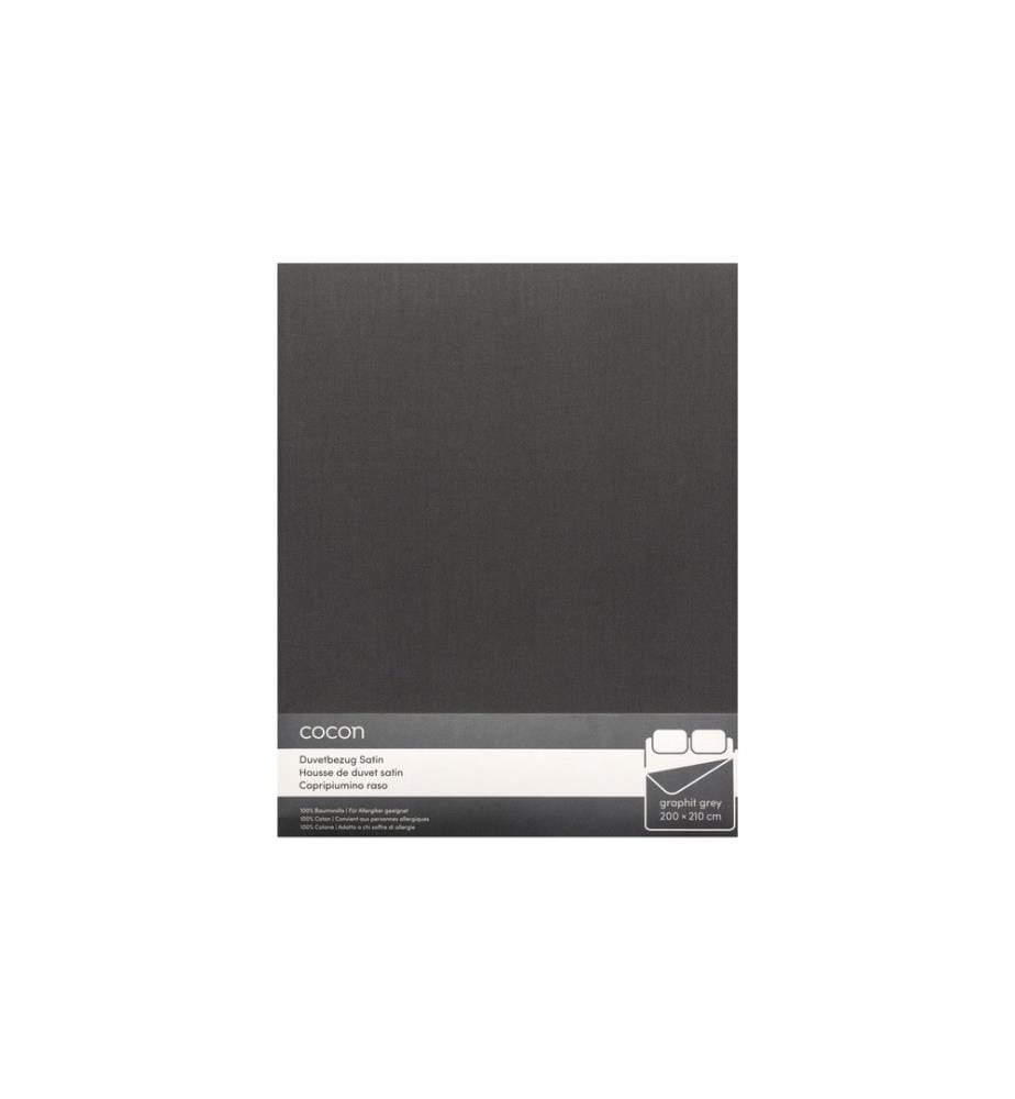 COCON - Duvetbezug Satin 200 x 210 cm, Graphit
