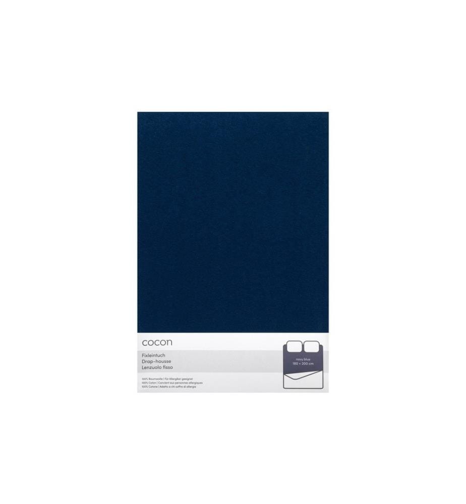 COCON - Fixleintuch 180-200 x 200 cm, Marineblau