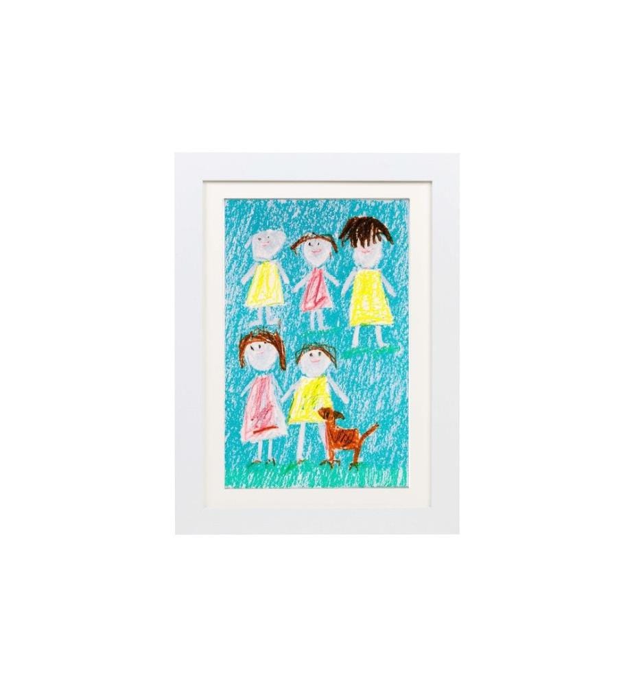 COCON - Bilderrahmen für Kinderzeichnungen 34 x 25 x 4 cm, Weiss