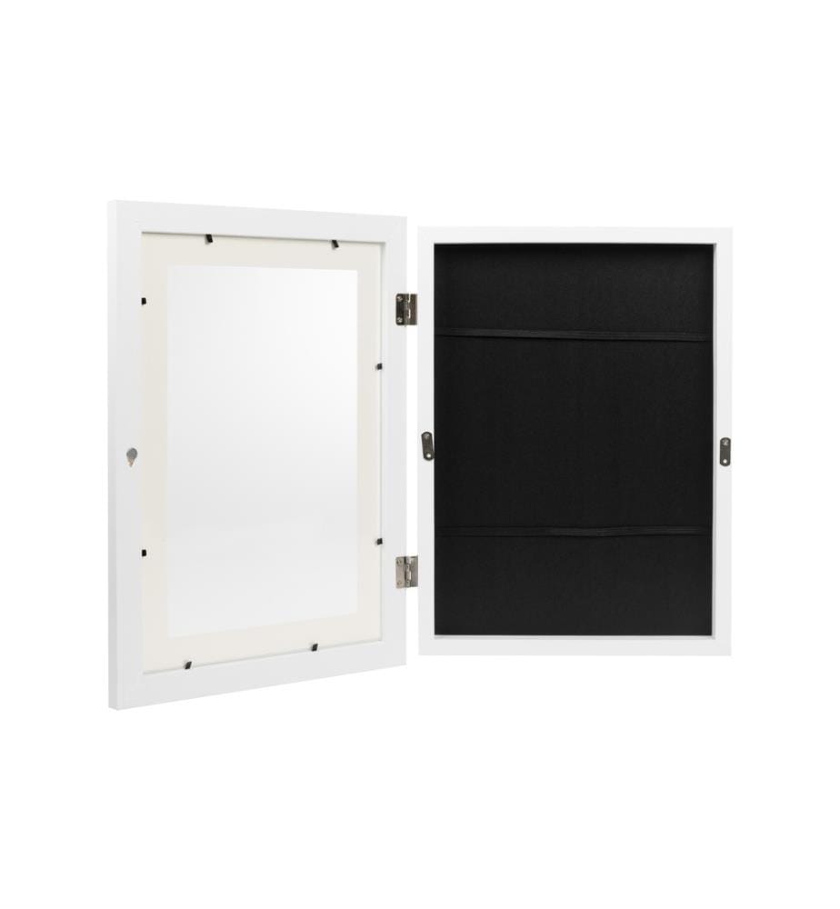 COCON - Bilderrahmen für Kinderzeichnungen 34 x 25 x 4 cm, Weiss