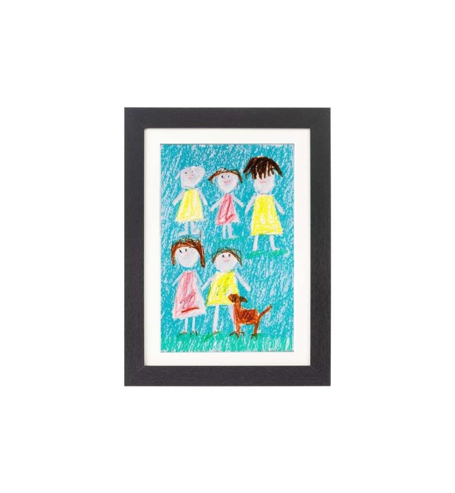 COCON - Bilderrahmen für Kinderzeichnungen 34 x 25 x 4 cm, Schwarz