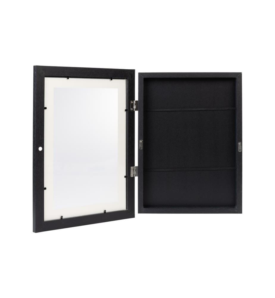 COCON - Bilderrahmen für Kinderzeichnungen 34 x 25 x 4 cm, Schwarz