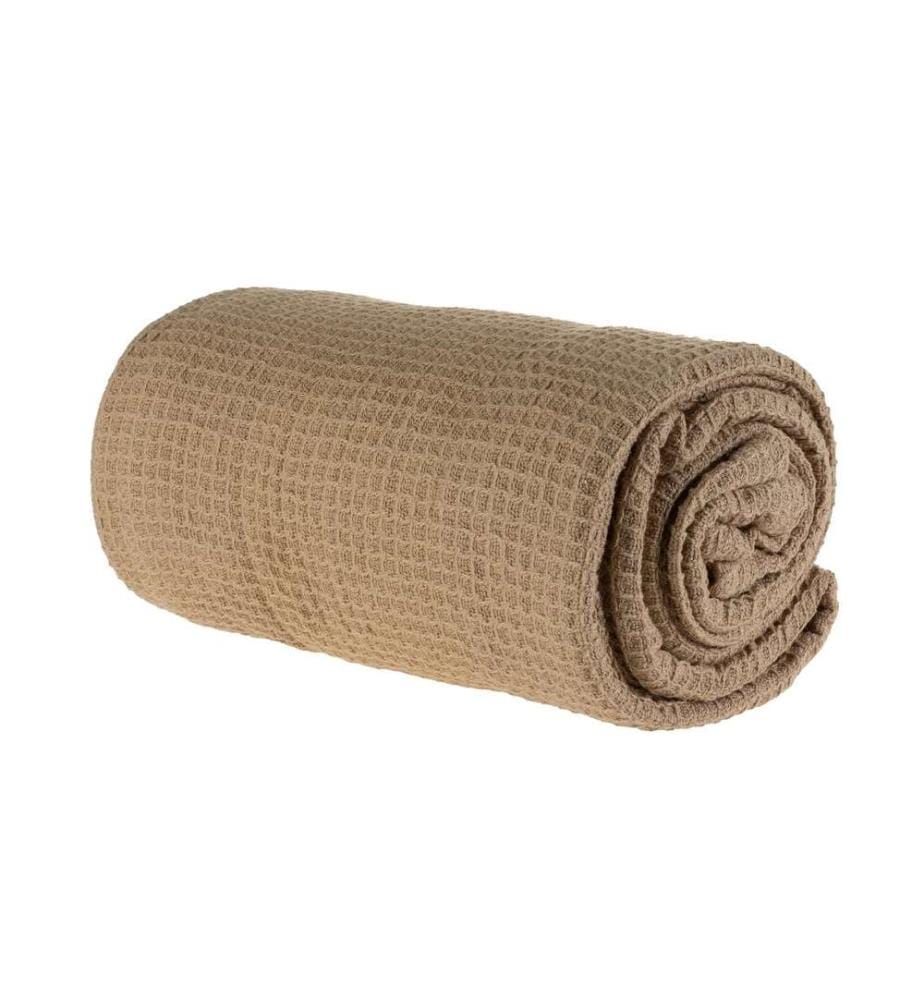 COCON - Couverture Chiffon gaufré 150 x 200 cm, taupe