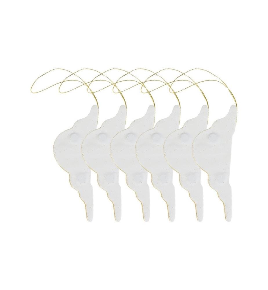 COCON - Aufhänger Weihnachtsdeko 6er-Set, Ecru